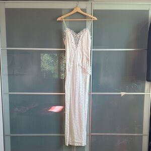 Vintage 80s Prom/Wedding Elegant White Lace Dress